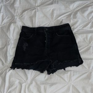 black hollister high waist mom shorts 3inch size 5 (27)